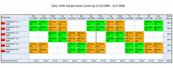 3 Crew 12 Hour Shift Schedule Planner Template Free