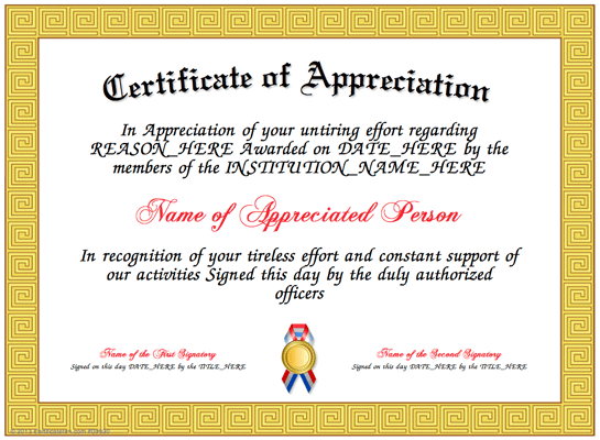 Sample Certificate Of Recognition Template Awesome Template Collections