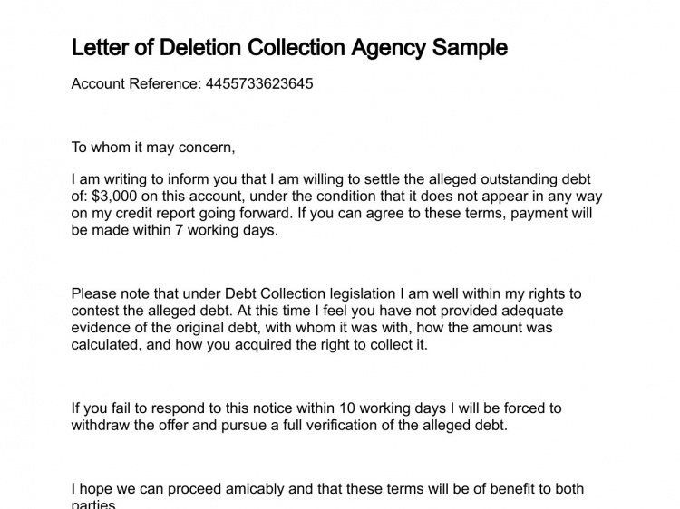 Credit Dispute Letter To Collection Agency Planner Template Free