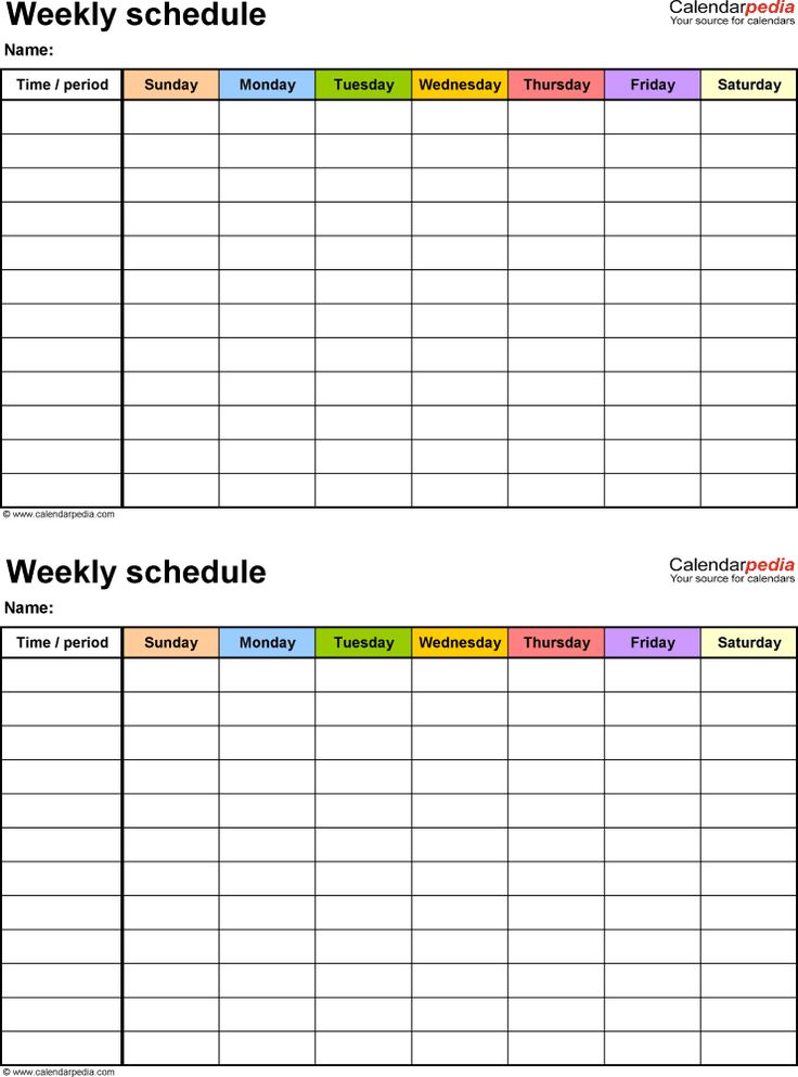 Daily Schedule Maker Planner Template Free