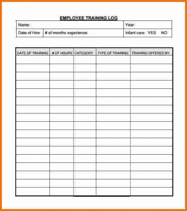 Employee Training Record Template Excel Planner Template Free