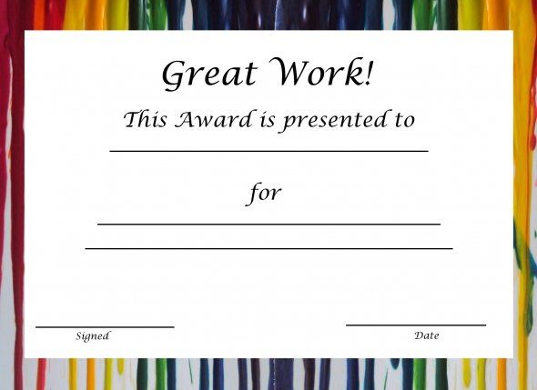 Free Printable Award Certificates For Elementary Students Planner Template Free