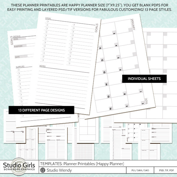 Happy Planner Template Planner Template Free