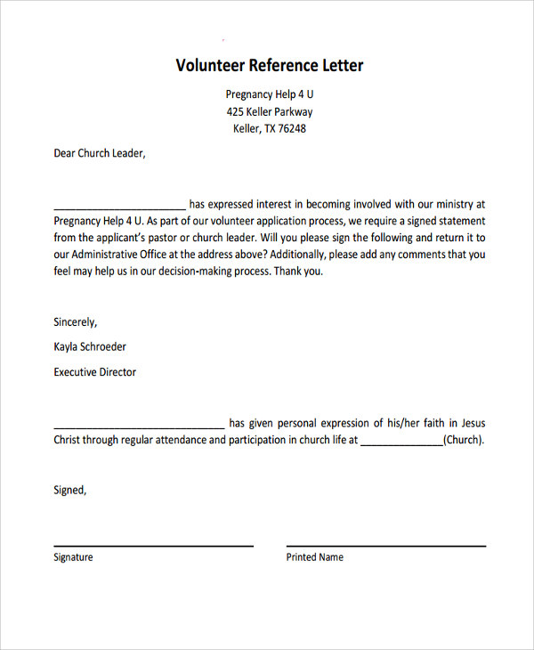 How To Write A Volunteer Letter For Someone Planner Template Free