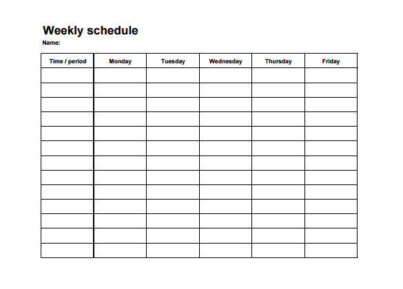 Weekly Employee Shift Schedule Template Excel Planner Template Free