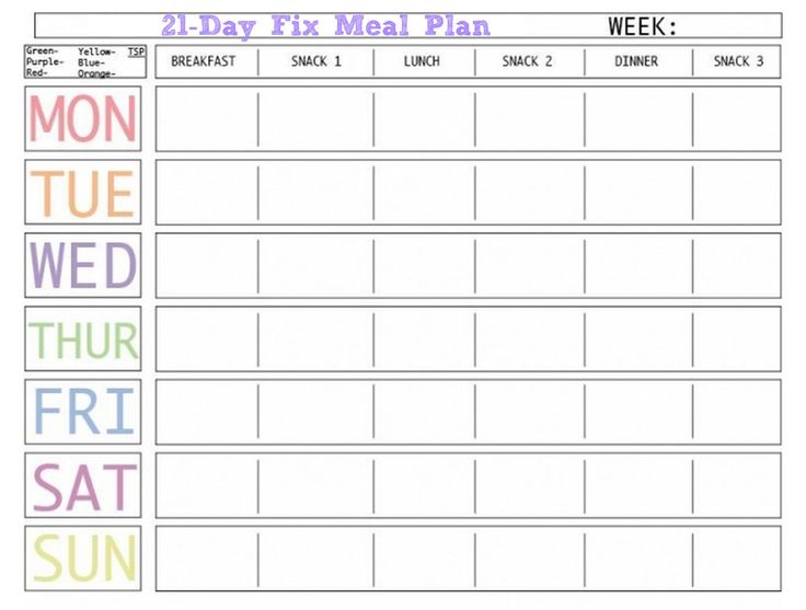 Weekly Meal Planner Template With Snacks Planner Template Free