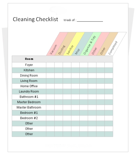 Cleaning Schedule Template For Office Planner Template Free