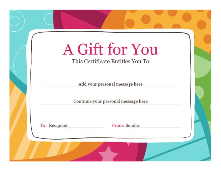 Gift Voucher Template Word Free Download – planner template free