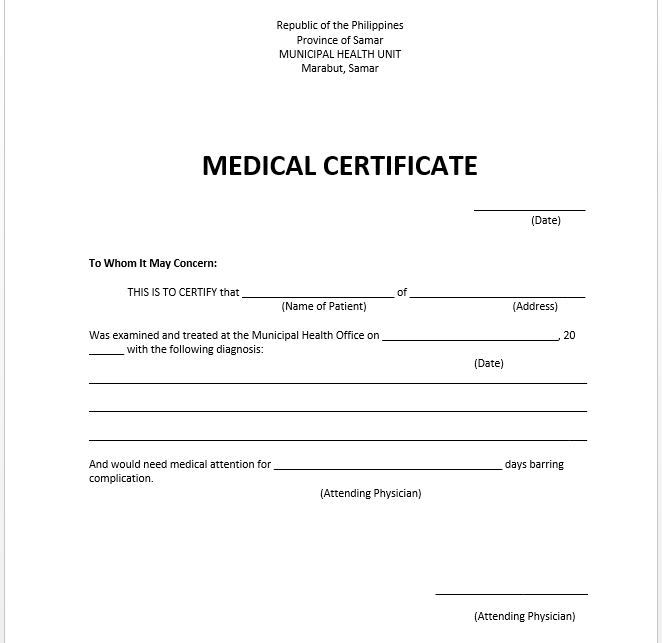 Medical Certificate Format For Sick Leave For Student Planner 