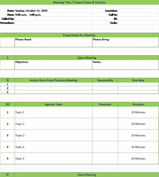  Meeting Planner Template Excel Planner Template Free