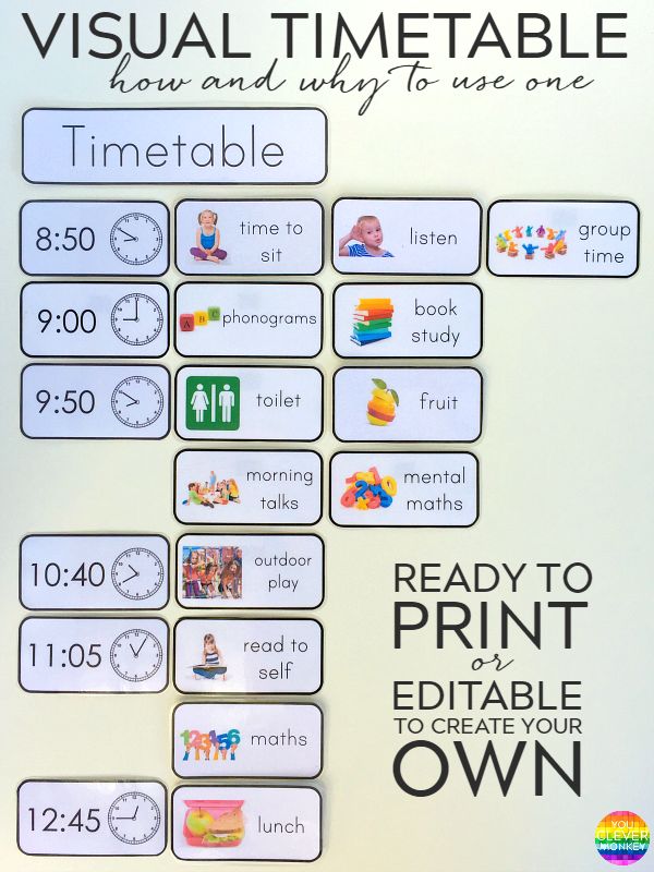Printable Visual Schedule For Classroom – planner template free